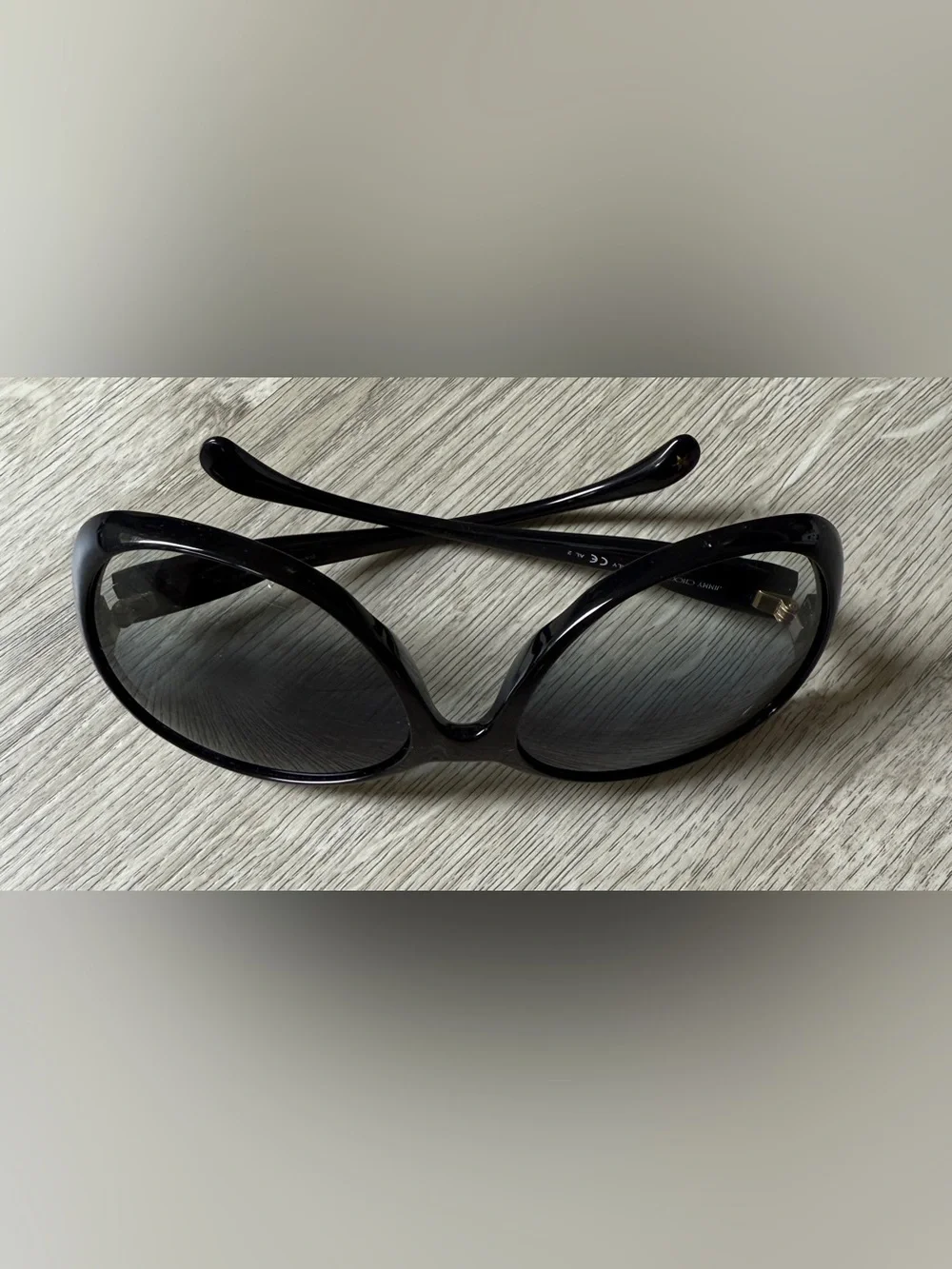Jimmy Choo Black DAHLIA Oversized Designer Sunglasses Vintage Couture Dahlia/s